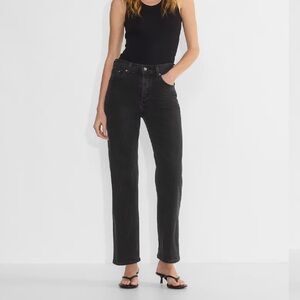 Denim Forum Black Straight Leg Jeans